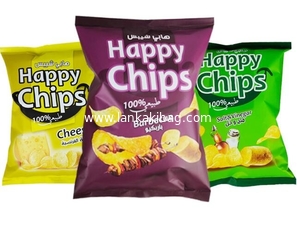 China Custom Food Popcorn Potato Chips three side seal pouch for Snack supplier