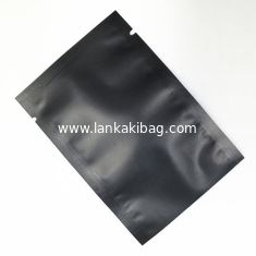 China Wholesale zip lock plastic mylar matta black three side seal packaging bag supplier
