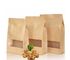 Custom printing kraft paper stand up k bag with clear window for food supplier