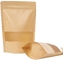 Kraft Paper Stand Up Bags with Clear Window, Grade Kraft Paper Resealable, Food Packaging Kraft Ziplock Bags supplier